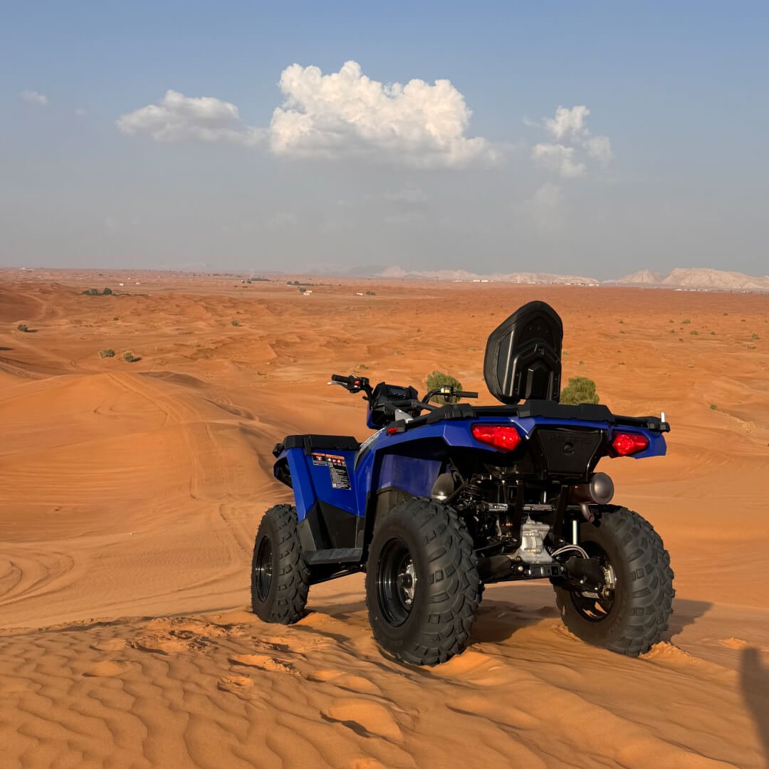 Quad biking on an Abu Dhabi desert safari