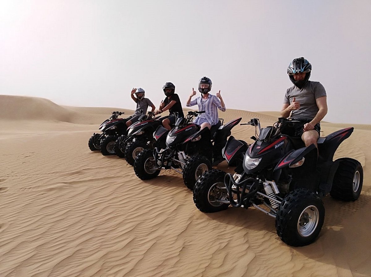 Quad biking on the Abu Dhabi sand dunes